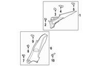 Volkswagen Interior Quarter Panel Trim Panel - Genuine VW 17A867765ARM5