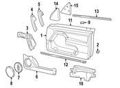 Volkswagen Door Mirror Trim Ring - Genuine VW 1E0837994B41
