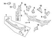 Volkswagen Manual Trans Mount Bracket - Genuine VW 1H0199273A