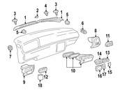 Volkswagen Dashboard Air Vent - Genuine VW 1H681975501C