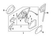Volkswagen Door Mirror Housing - Genuine VW 1Q1857508AM2Z0