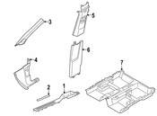 Volkswagen Body A-Pillar Trim Panel - Genuine VW 2GJ867234ERF4