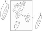 Volkswagen Door Mirror Glass - Genuine VW 3B1857522D