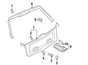 Volkswagen Liftgate Trim Cover Cap - Genuine VW 3B9867169U71