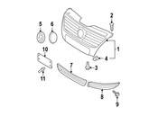 Volkswagen Grille - Genuine VW 3C0853671C9B9