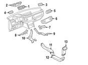 Volkswagen Instrument Panel Air Duct - Genuine VW 3CM864256A