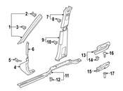 Volkswagen Door Pillar Post Trim Set - Genuine VW 3CN867291B82V