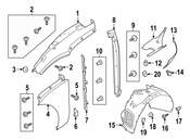 Audi Porsche Fender Liner Retainer - Genuine Audi 3D0863907