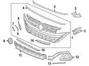 Volkswagen Grille - Genuine VW 3G8853651BAZLL