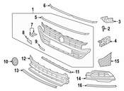 Volkswagen Grille - Genuine VW 3G88536669B9