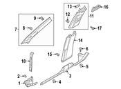 Volkswagen Body A-Pillar Trim Panel - Genuine VW 3G8867234A2JZ