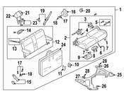 Audi Seat Frame Trim Panel - Genuine Audi 4B98876125PG