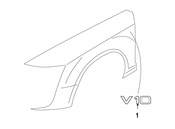 Audi Fender Emblem - Genuine Audi 4F0853601