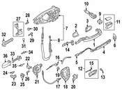 Audi Door Lock Rod Cover - Genuine Audi 4K1837349