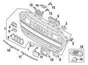 Audi Grille Molding - Genuine Audi 4K8853249T94