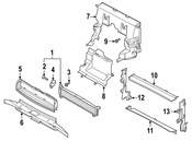 Audi Radiator Support Air Deflector - Genuine Audi 4KE121283B
