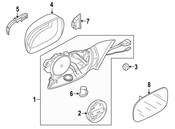 Audi Door Mirror Glass - Genuine Audi 4L0857536G