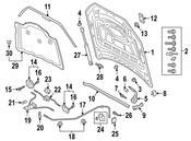 Audi Hood Hinge - Genuine Audi 4M0823301