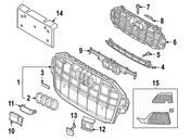 Audi Grille - Genuine Audi 4M0853651ASRU6