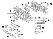 Audi Grille - Genuine Audi 4M0853651JRN4