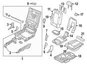 Audi Seat Armrest - Genuine Audi 4M0883081J22A