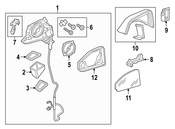 Audi Door Mirror Trim Ring - Genuine Audi 4M1857110D9B9