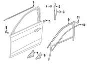 Audi Door Mirror Trim Ring - Genuine Audi 4N0837637A