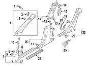 Audi Door Sill Plate - Genuine Audi 4N4864607C6PS