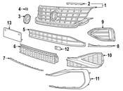 Volkswagen Grille - Genuine VW 561853651BFZLL