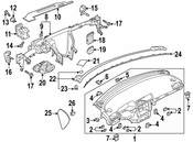 Volkswagen Speaker Cover - Genuine VW 561857209A81U