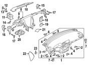 Volkswagen Speaker Cover - Genuine VW 561857209B82V