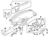 Volkswagen Instrument Panel Trim Panel - Genuine VW 561857212KTGM