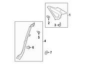 Volkswagen Interior Quarter Panel Trim Panel - Genuine VW 561867288EY20