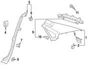 Volkswagen Interior Quarter Panel Trim Panel - Genuine VW 561867765CZA2