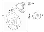 Volkswagen Steering Wheel - Genuine VW 5GM41909181U