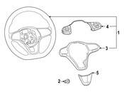 Volkswagen Steering Wheel - Genuine VW 5H0419093DYPG