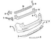 Volkswagen Bumper Trim - Genuine VW 5H08078349B9