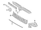 Volkswagen Grille - Genuine VW 5H0853665K041