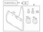 Volkswagen Fender Emblem - Genuine VW 5H0853688RDPJ