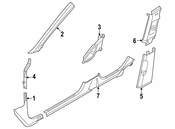 Volkswagen Body A-Pillar Trim Panel - Genuine VW 5H0867234LXCC
