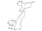 Volkswagen Interior Quarter Panel Trim Panel - Genuine VW 5H6867766D4PK