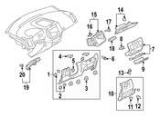 Volkswagen Instrument Panel Trim Panel - Genuine VW 5M1857005T95T
