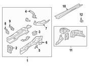 Audi VW Fender Rail Mount Plate - Genuine Audi VW 5QA803210