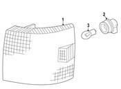 Volkswagen Parking Light Assembly - Genuine VW 701953049A