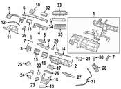 Volkswagen Instrument Panel Trim Panel - Genuine VW 7B0857243HL5