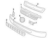Volkswagen Grille - Genuine VW 7D085365101C
