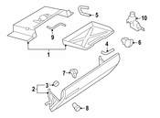 Volkswagen Glove Box Door Hinge Pin - Genuine VW 7L6857169