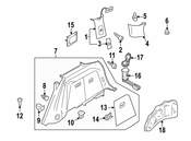 Volkswagen Interior Quarter Panel Trim Panel - Genuine VW 7L6867040ACNWK
