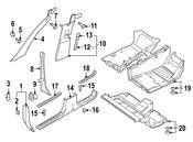 Volkswagen Door Pillar Post Trim Set - Genuine VW 7L6867239HAPAY