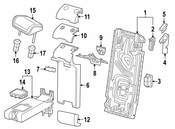 Audi Seat Armrest - Genuine Audi 80A885081R25D